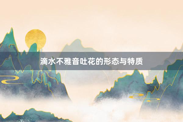 滴水不雅音吐花的形态与特质
